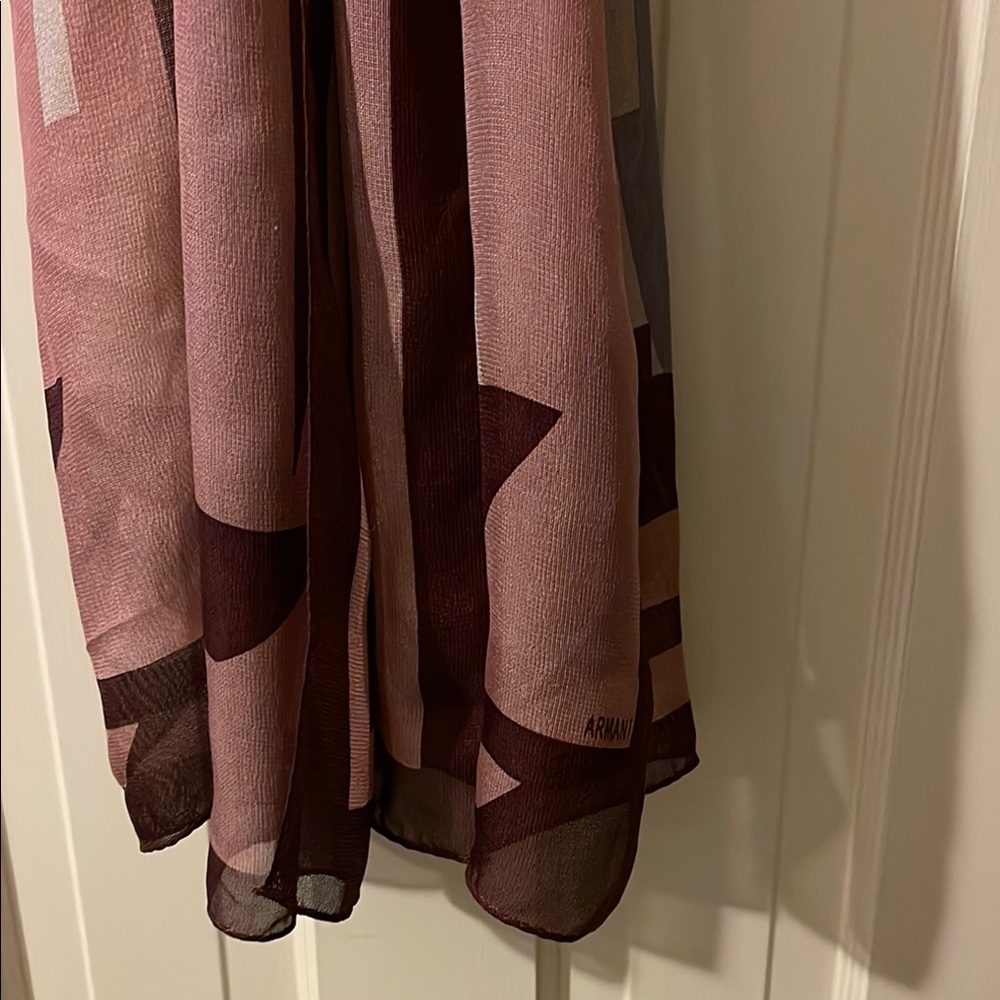 Armani Pink and Brown Scarf
